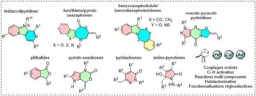 exemples structure hétérocycliques étudiées